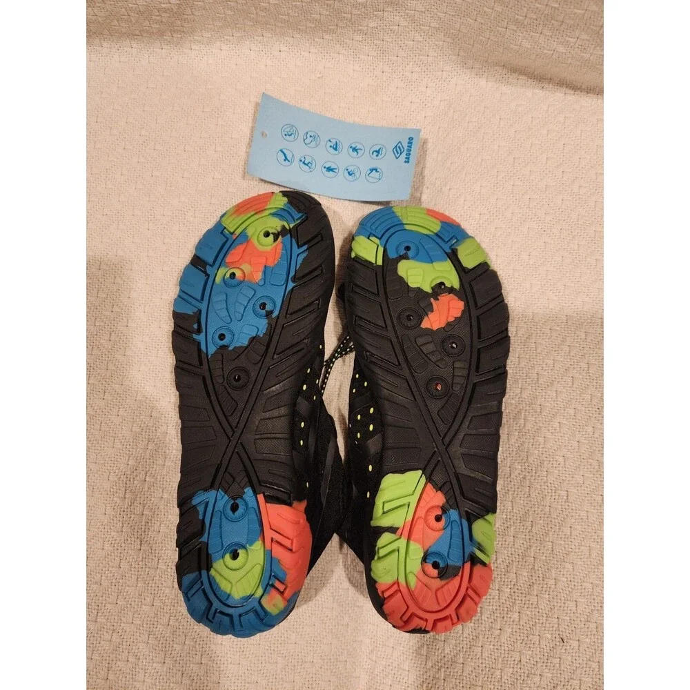 Sport D Mishansa Black Water Shoes With Multicolor Soles Size 36